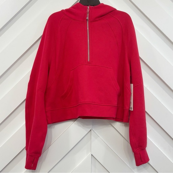 NWT Lululemon Scuba Oversized Half Zip Hoodie In Pink Dragonfruit Size XL/XXL - Picture 1 of 9